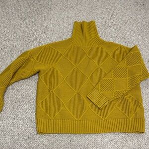 Vibrant Yellow Geometric Knit Sweater